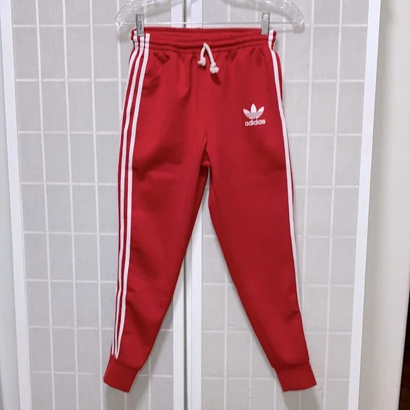 red adidas womens joggers
